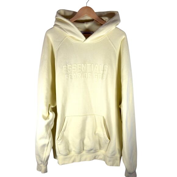 Fear of God Essentials FW22 Canary Pullover Hoodie Men’s XXL - Streetwear Preppy